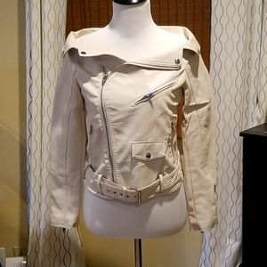 New Vegan leather moto jacket